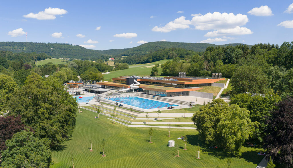 Hirschbachbad in Aalen, Germany
