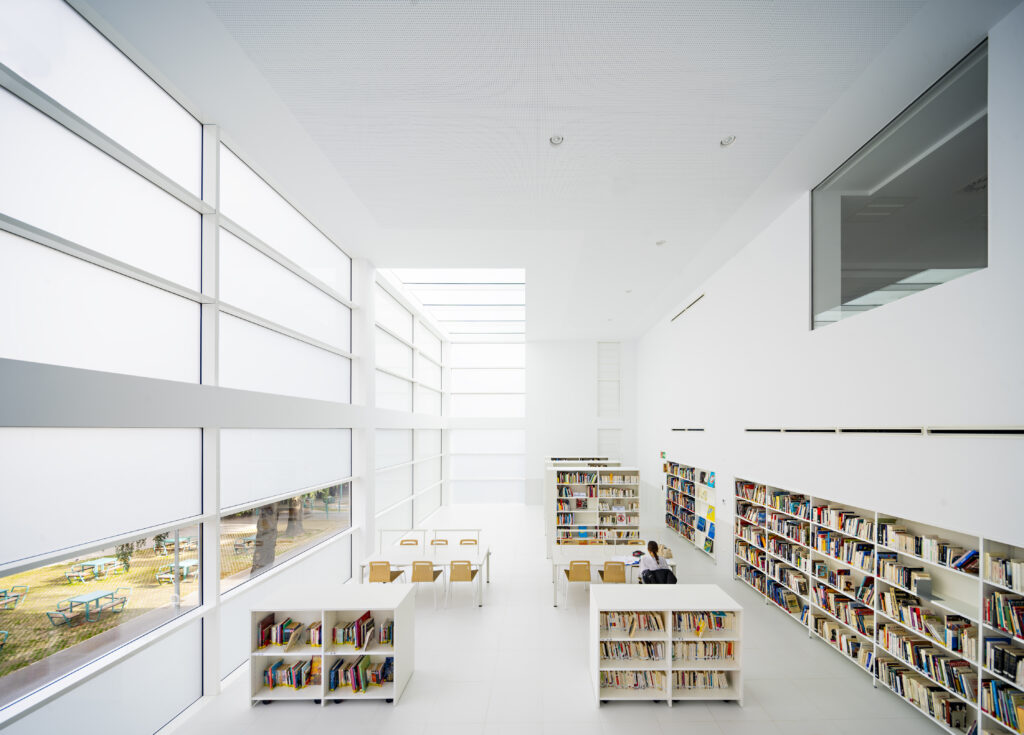 Library of the French Lycée in Madrid: A Box of Light by Campo Baeza